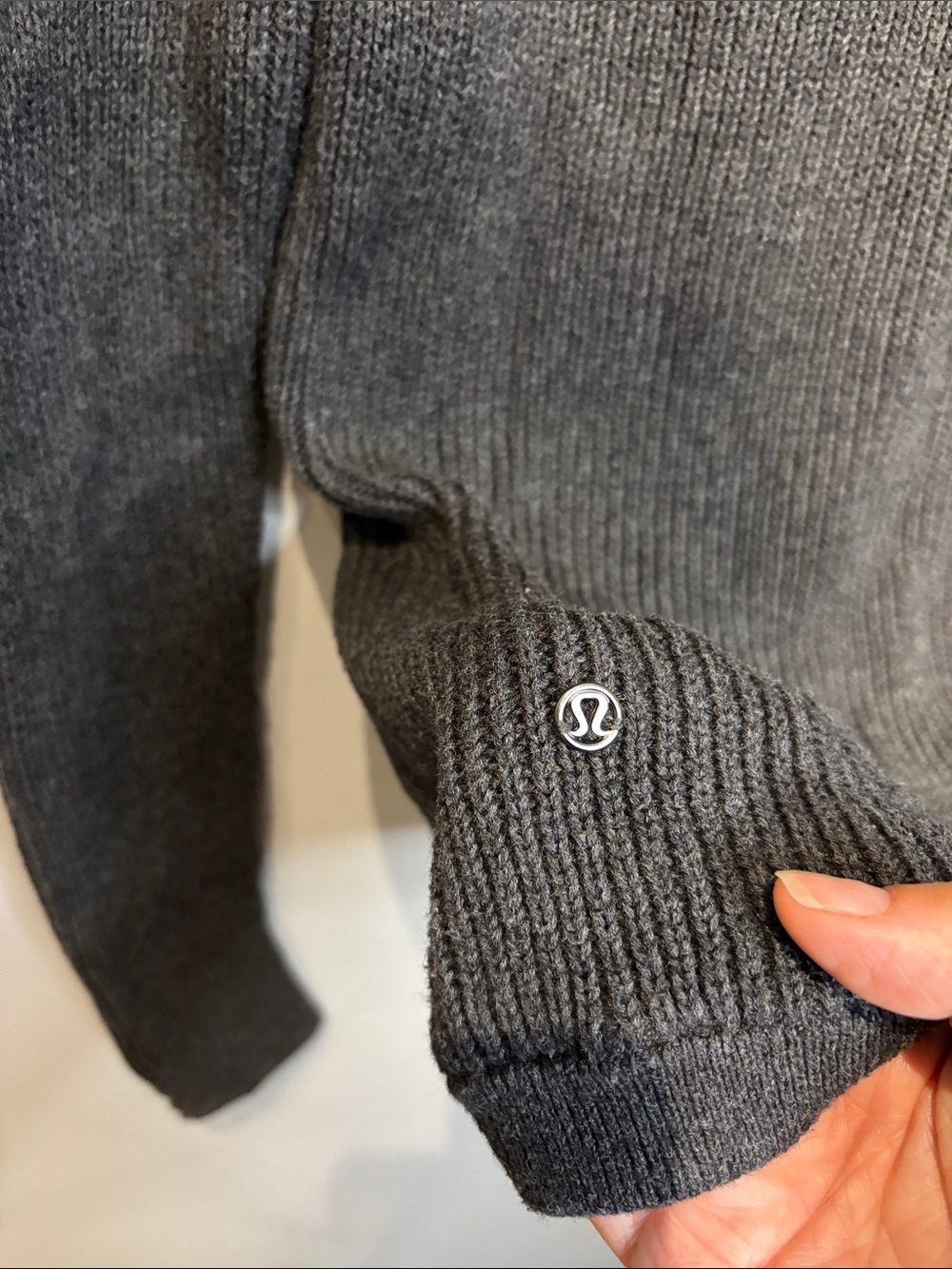 lululemon athletica Charcoal Ribbed Crewneck Sweater - Picture 9 of 9